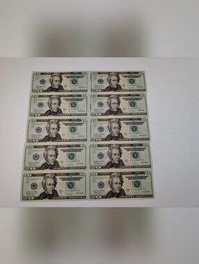 Consecutive Sequential 20 Dollar Bills 2017A (Lot Of 10) New Uncirculated